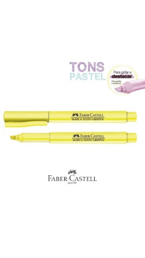 MARCA TEXTO GRIFPEN CORES PASTEL FABER-CASTELL