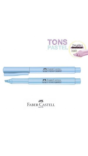 MARCA TEXTO GRIFPEN CORES PASTEL FABER-CASTELL