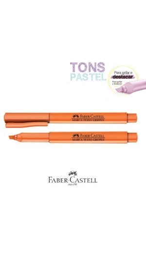 MARCA TEXTO GRIFPEN CORES PASTEL FABER-CASTELL