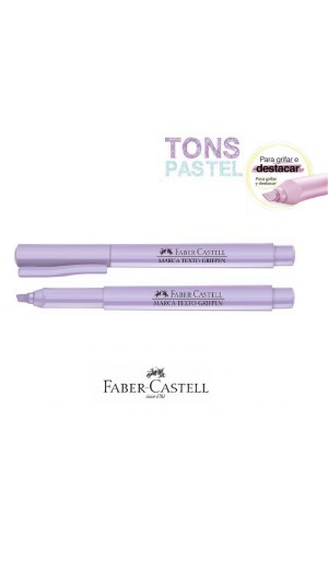MARCA TEXTO GRIFPEN CORES PASTEL FABER-CASTELL