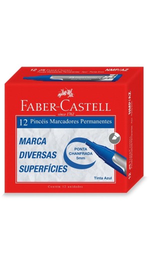 MARCADOR PERMANENTE 5MM FABER-CASTELL - CAIXA C/12 UNID.