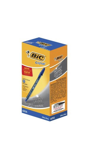 CANETA ESFEROGRÁFICA CRISTAL NEEDLE ULTRA FINA 0.7 CAIXA C/25 UNID.