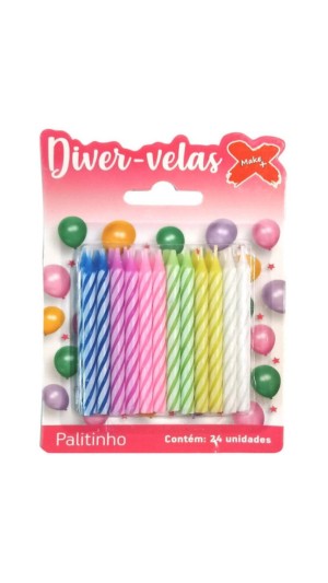 VELA PALITINHO ESPIRAL C/24UN GATTE